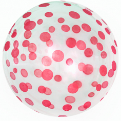 Шар Сфера 3D, Deco Bubble Розовое конфетти, Прозрачный Кристалл / 1 шт