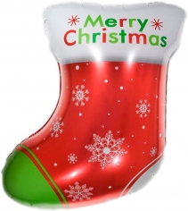 Шар Фигура, Новогодний носок для подарков, Красный (в упаковке)