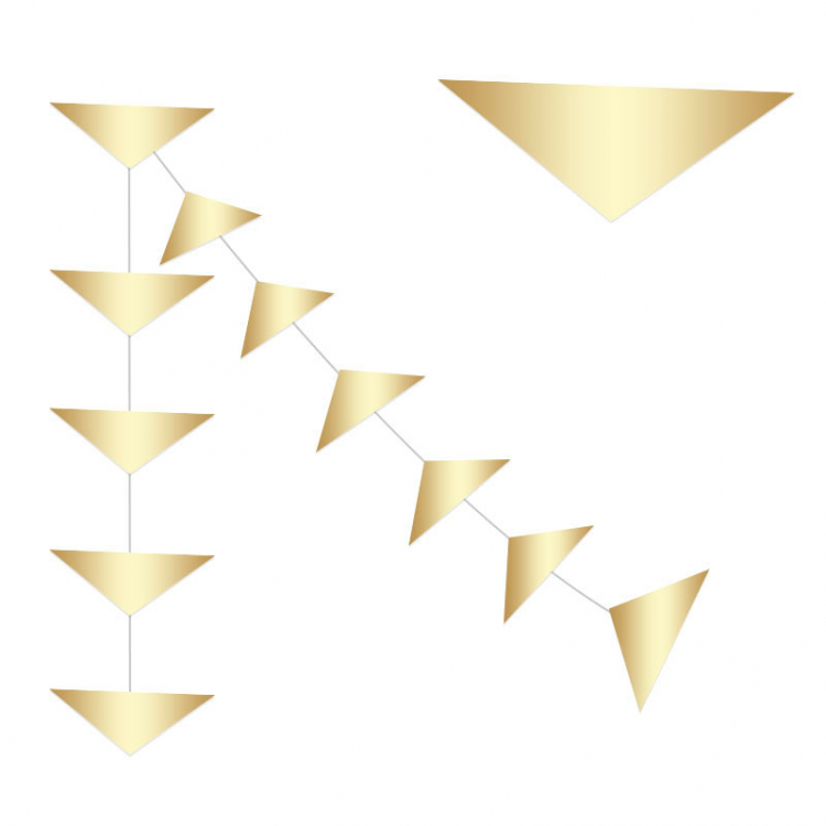 Гирлянда "Треугольники" Золото