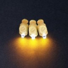 Светодиоды 3D Желтый в оболочке