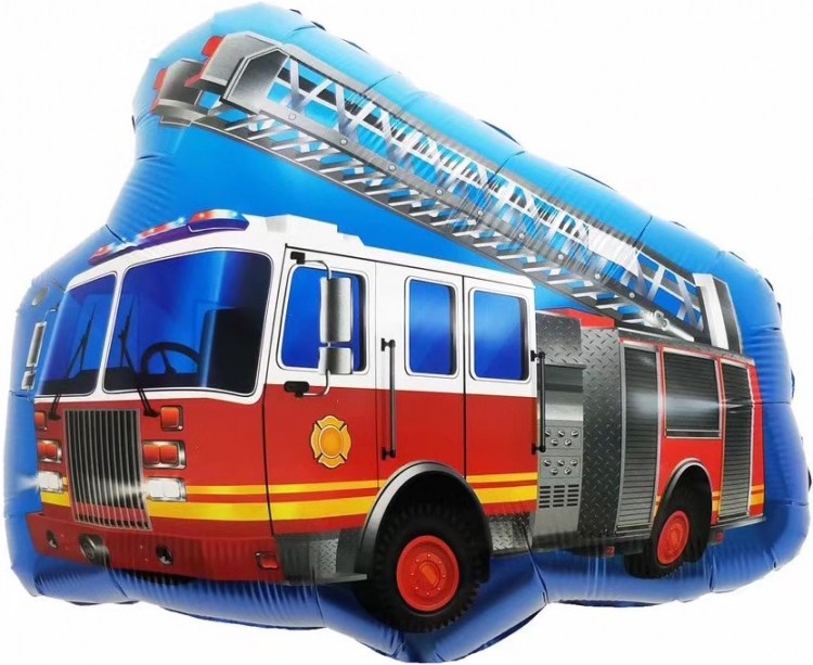 Шар Фигура, Пожарная машина с лестницей (в упаковке)