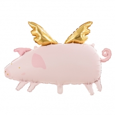 Шар Фигура Свинка с крыльями Pink (в упаковке)