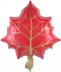Шар Фигура, Кленовый лист, Красный (в упаковке)  